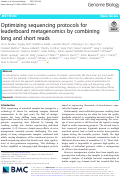 Cover page: Optimizing sequencing protocols for leaderboard metagenomics by combining long and short reads