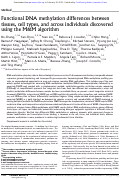 Cover page: Functional DNA methylation differences between tissues, cell types, and across individuals discovered using the M&amp;M algorithm