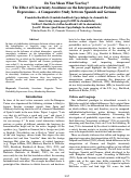 Cover page: Do You Mean What You Say? The Effect of Uncertainty Avoidance on the Interpretation of Probability Expressions - A Comparative Study between Spanish and German