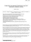 Cover page: Energy-related indoor environmental quality research: A priority 
agenda