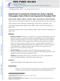 Cover page: Opportunistic Screening for Osteoporosis Using Computed Tomography: State of the Art and Argument for Paradigm Shift