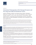 Cover page: Intratumor Heterogeneity of the Estrogen Receptor and the Long-term Risk of Fatal Breast Cancer.