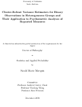 Cover page: Cluster-Robust Variance Estimators for Binary Observations in Heterogeneous Groups and Their Application to Psychometric Analyses of Repeated Measures