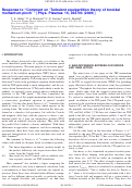 Cover page: Response to “Comment on ‘Turbulent equipartition theory of toroidal momentum pinch’ ” [Phys. Plasmas 16, 034703 (2009)]