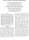 Cover page: Order effects in diagnostic reasoning with four candidate hypotheses