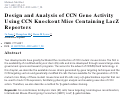 Cover page: Design and Analysis of CCN Gene Activity Using CCN Knockout Mice Containing LacZ Reporters