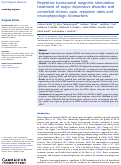 Cover page: Repetitive transcranial magnetic stimulation treatment of major depressive disorder and comorbid chronic pain: response rates and neurophysiologic biomarkers