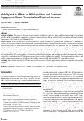 Cover page: Mobility and its Effects on HIV Acquisition and Treatment Engagement: Recent Theoretical and Empirical Advances.