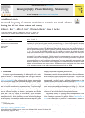 Cover page: Increased frequency of extreme precipitation events in the North Atlantic during the PETM: Observations and theory