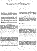 Cover page: Balancing on the Edge: Review and Computational Framework on the Dynamics of Fear of Falling and Fear of Heights in Postural Control