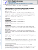 Cover page: Gestational weight change and childhood body composition trajectories from pregnancy to early adolescence