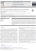 Cover page: Advances in immune checkpoint inhibitors for bone sarcoma therapy.