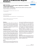 Cover page: MRI scanning by remote control: experience in pediatric cardiovascular disease