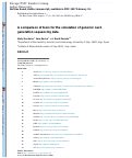 Cover page: A comparison of tools for the simulation of genomic next-generation sequencing data