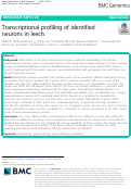 Cover page: Transcriptional profiling of identified neurons in leech