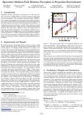 Cover page: Egocentric medium-field distance perception in projection environments