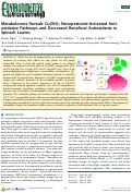 Cover page: Metabolomics Reveals Cu(OH)2 Nanopesticide-Activated Anti-oxidative Pathways and Decreased Beneficial Antioxidants in Spinach Leaves