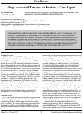 Cover page: Sleep-Associated Torsades de Pointes: A Case Report