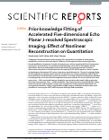 Cover page: Prior-knowledge Fitting of Accelerated Five-dimensional Echo Planar J-resolved Spectroscopic Imaging: Effect of Nonlinear Reconstruction on Quantitation