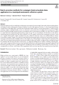 Cover page: Batch correction methods for nontarget chemical analysis data: application to a municipal wastewater collection system