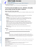 Cover page: Food insecurity and healthcare access, utilization, and quality among middle and later life adults in California