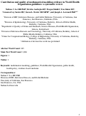 Cover page: Contribution and quality of mathematical modeling evidence in World Health Organization guidelines: A systematic review