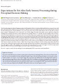 Cover page: Expectations Do Not Alter Early Sensory Processing during Perceptual Decision-Making