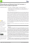 Cover page: Immunotherapy and Metastatic Renal Cell Carcinoma: A Review of New Treatment Approaches