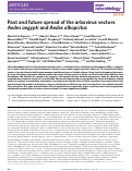 Cover page: Past and future spread of the arbovirus vectors Aedes aegypti and Aedes albopictus