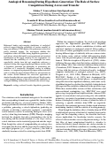 Cover page: Analogical Reasoning During Hypothesis Generation: The Role of Surface Competition During Access and Transfer