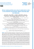 Cover page: African smoke particles act as cloud condensation nuclei in the wintertime tropical North Atlantic boundary layer over Barbados