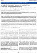 Cover page: Two Distinct Synchronization Processes in the Transition to Sleep: A High-Density Electroencephalographic Study