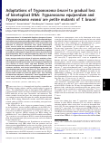 Cover page: Adaptations of Trypanosoma brucei to gradual loss of kinetoplast DNA: Trypanosoma equiperdum and Trypanosoma evansi are petite mutants of T. brucei