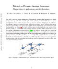 Cover page: Tutorial on Dynamic Average Consensus