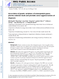 Cover page: Association of genetic variations of selenoprotein genes, plasma selenium levels, and prostate cancer aggressiveness at diagnosis