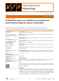 Cover page: A retrospective study on use of palliative care for patients with alcohol related end stage liver disease in United States