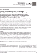 Cover page: Accrual to Clinical Trials (ACT): A Clinical and Translational Science Award Consortium Network