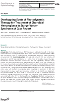 Cover page: Overlapping Spots of Photodynamic Therapy for Treatment of Choroidal Hemangioma in Sturge-Weber Syndrome: A Case Report.