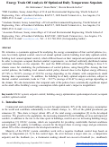 Cover page: Energy trade off analysis of optimized daily temperature setpoints