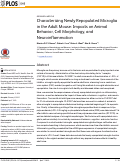 Cover page: Characterizing Newly Repopulated Microglia in the Adult Mouse: Impacts on Animal Behavior, Cell Morphology, and Neuroinflammation