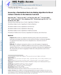 Cover page: Assessing a standardized decision-making algorithm for blood culture collection in the intensive care unit.