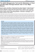 Cover page: The GAAS Metagenomic Tool and Its Estimations of Viral and Microbial Average Genome Size in Four Major Biomes