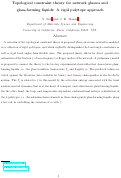 Cover page: Topological Constraint Theory for Network Glasses and Glass-Forming Liquids: A Rigid Polytope Approach