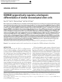 Cover page: KDM6B epigenetically regulates odontogenic differentiation of dental mesenchymal stem cells