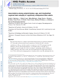 Cover page: Associations among amyloid status, age, and longitudinal regional brain atrophy in cognitively unimpaired older adults