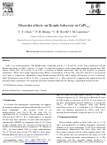 Cover page: Disorder effects on Kondo behavior in CePt2+x