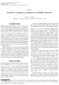 Cover page: Chapter 10 Genetics of primary progressive multiple sclerosis