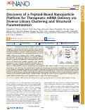 Cover page: Discovery of a Peptoid-Based Nanoparticle Platform for Therapeutic mRNA Delivery via Diverse Library Clustering and Structural Parametrization