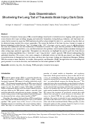 Cover page: Data Dissemination: Shortening the Long Tail of Traumatic Brain Injury Dark Data.