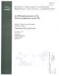 Cover page: An MPI implementation of the SPAI preconditioner on the T3E